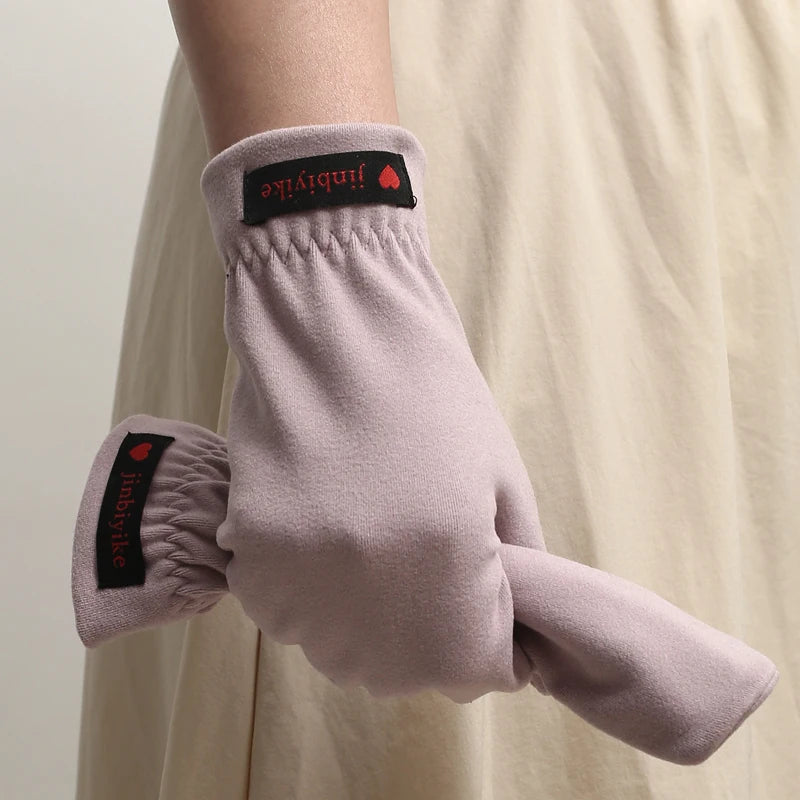 Running Winter Gear: Unisex, Warm, Windproof, Elasticated, Half-Round Mittens for Outdoor Sports / Rungear