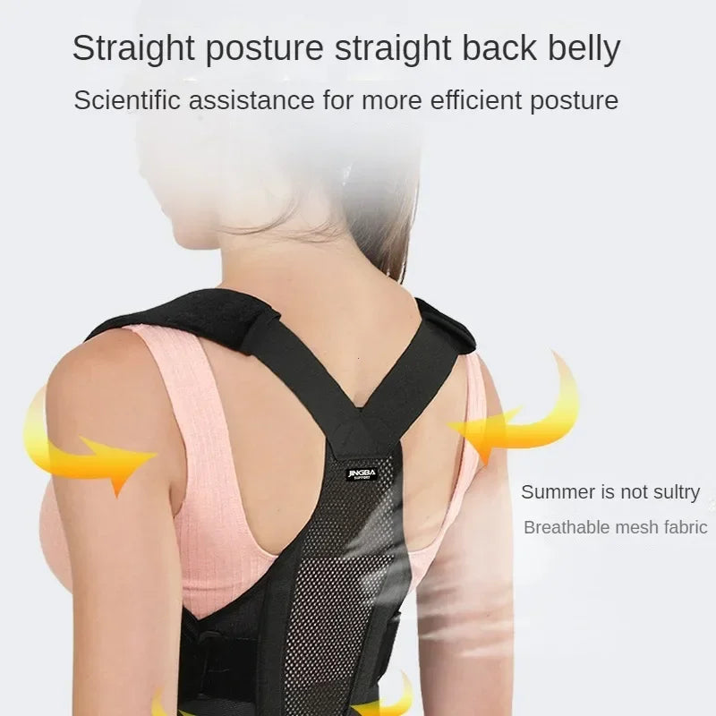 Breathable Fully Adjustable Upper Spine Support Back Brace With Straps Spine For Men And Women
