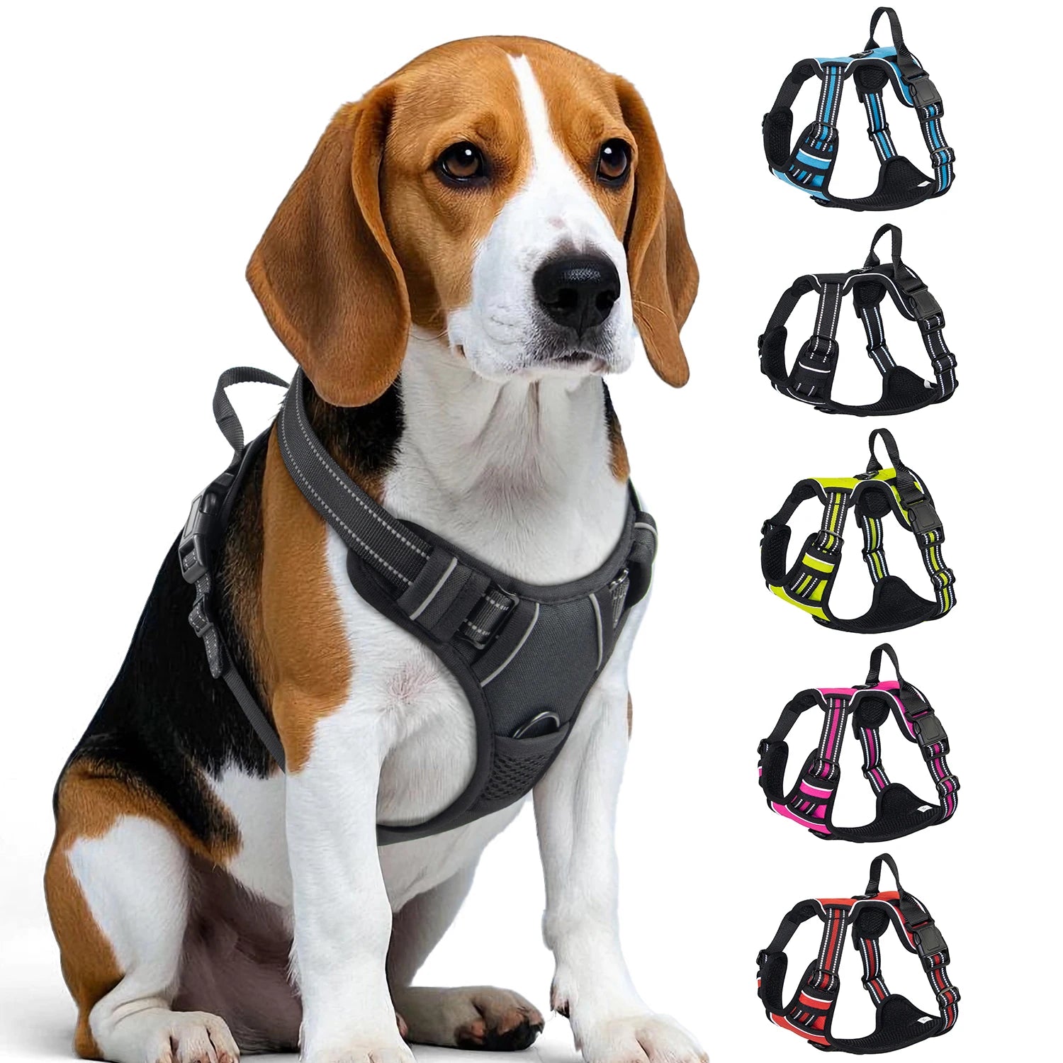 Reflective Running Dog Accessories : Breathable Harness Vest with Handle for Large & Medium Dogs / Rungear NZ