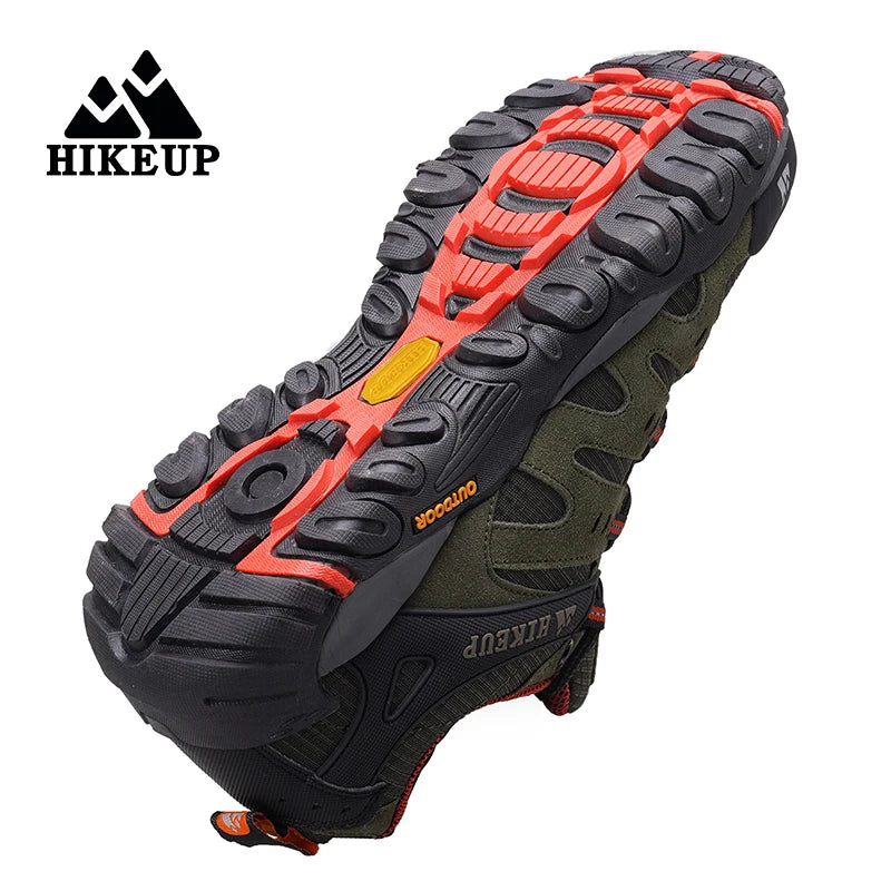 Hiking Shoe Gear: HIKEUP Men's Suede Leather, Wear-Resistant Hiking, Walking, Hunting Outdoor Shoes / Rungear
