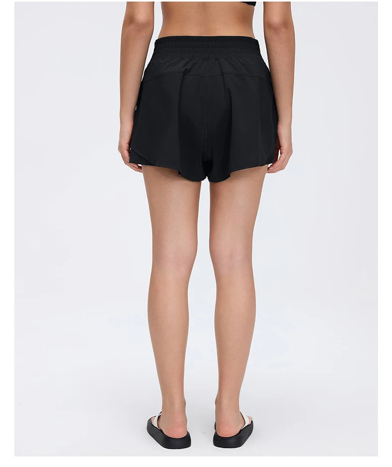 Women's 2-in-1 High-Waist Quick-Dry Running Shorts