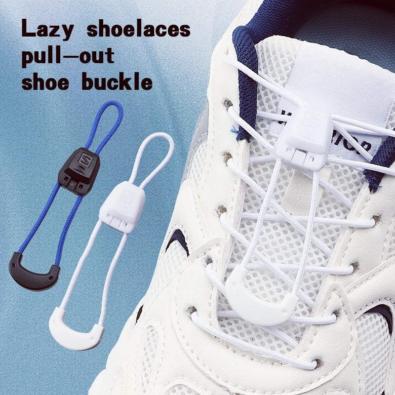 Sports Shoe Accessories: 1 PR Round No-Tie, Quality Elastic, Adjustable Shoelaces / Rungear