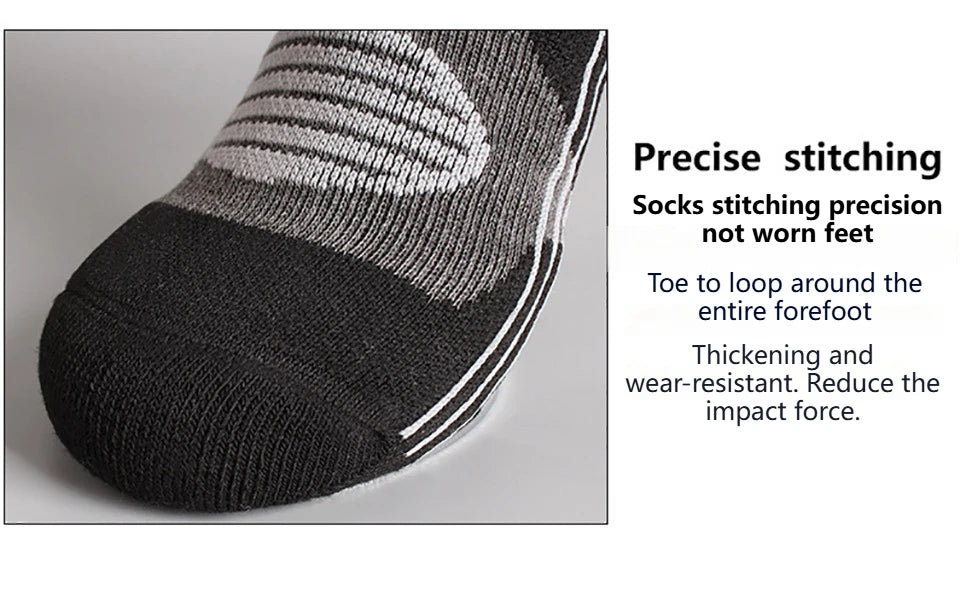 Sock Gear Accessories: GTUBIKE 1 PR Winter Warm, Anti-Slip, Moisture-Wicking, Thickened Compression Thermal Socks / Rungear