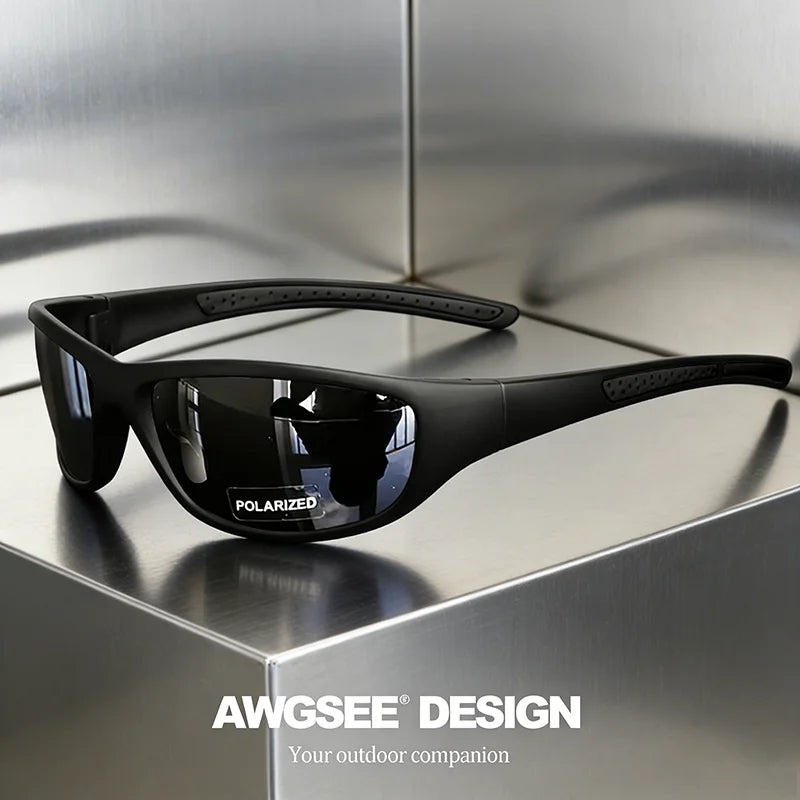Sunglasses Running Gear: Unisex, Polarized TAC Lens, Anti Glare, Soft Silicone, Non-Slip, Temple Outdoor Eyewear UV400 / Rungear