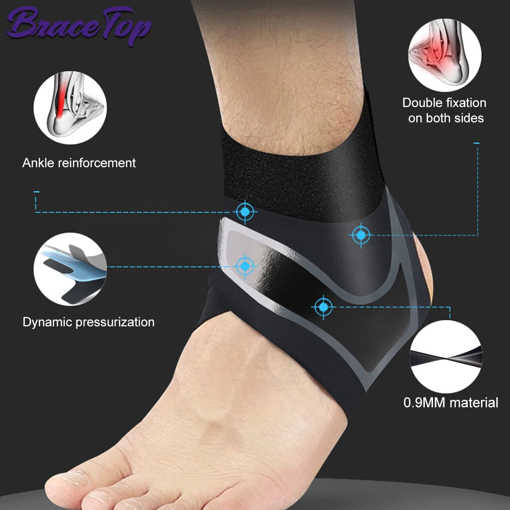 Recovery Gear Accessories: 1 PC Sport Ankle Stabilizer Brace, Compression Support for Pain Relief / Rungear