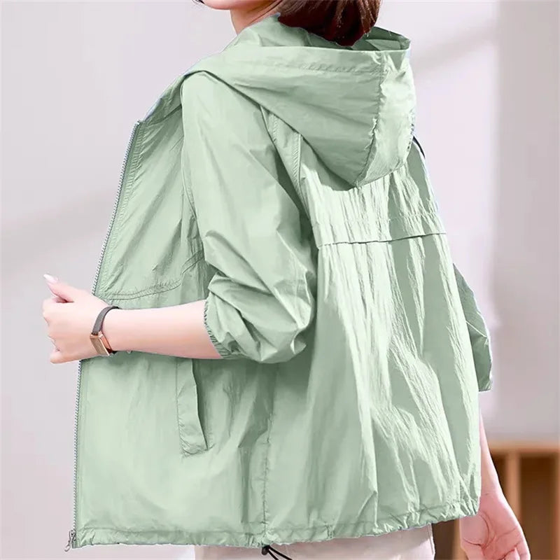Women's Lightweight Jackets: Thin, Breathable, Sun-Protective Summer Sports Outwear Jacket / Rungear