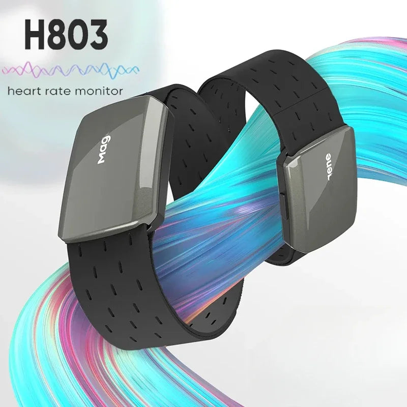 Running Tech Accessories: Magene H803 Heart Rate Monitor, Arm Wrist Band Sensor, Dual Mode Bluetooth ANT Heartbeat Tracker / Rungear