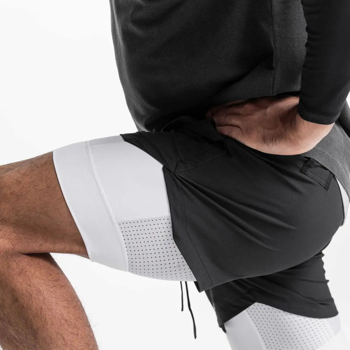 Men's Double Layer Shorts: 2 in 1 Breathable, Double Layer, Quick Dry, Running Workout Sports Shorts / Rungear