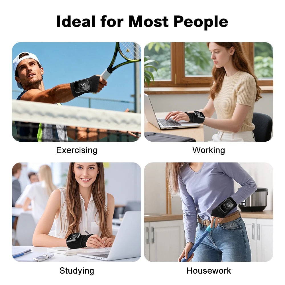 Electric Heating Wrist Brace Vibration Massage Hot Compress Ankle Wrap And Hand Protector Rechargeable Wristband