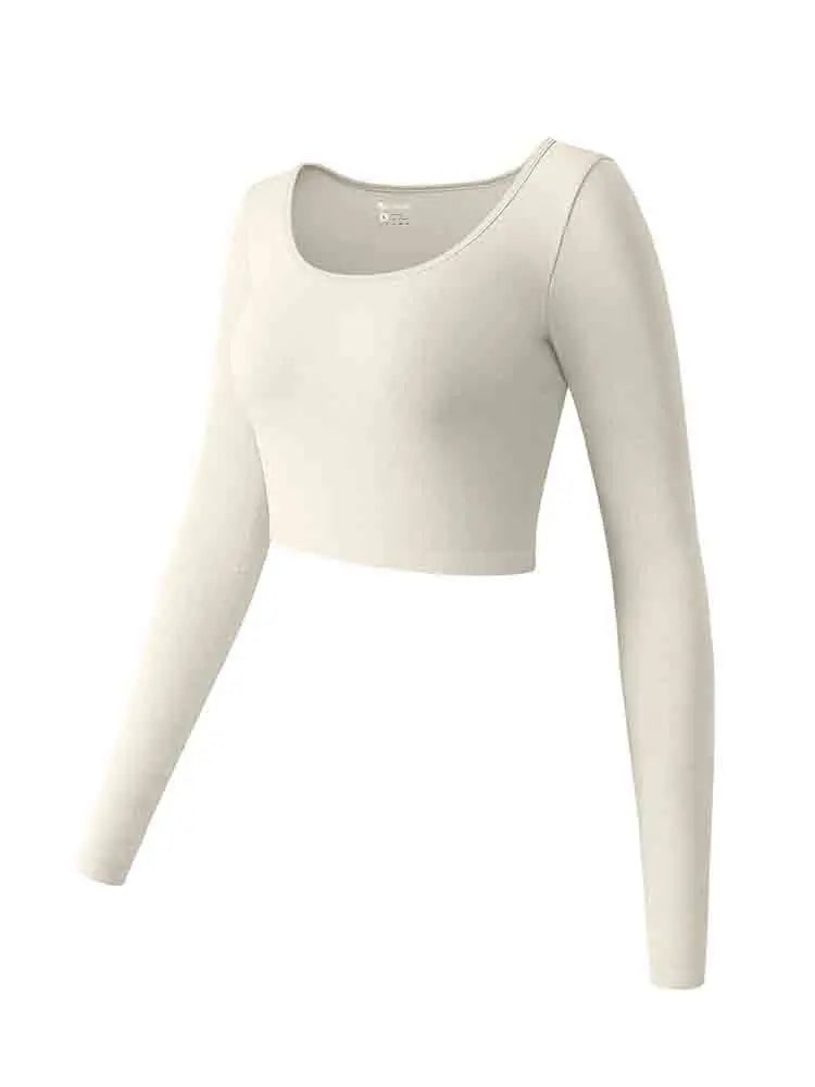 Women's Running Apparel: Long Sleeved, Round Neck, Seamless Fitness Workout Top / Rungear Nz