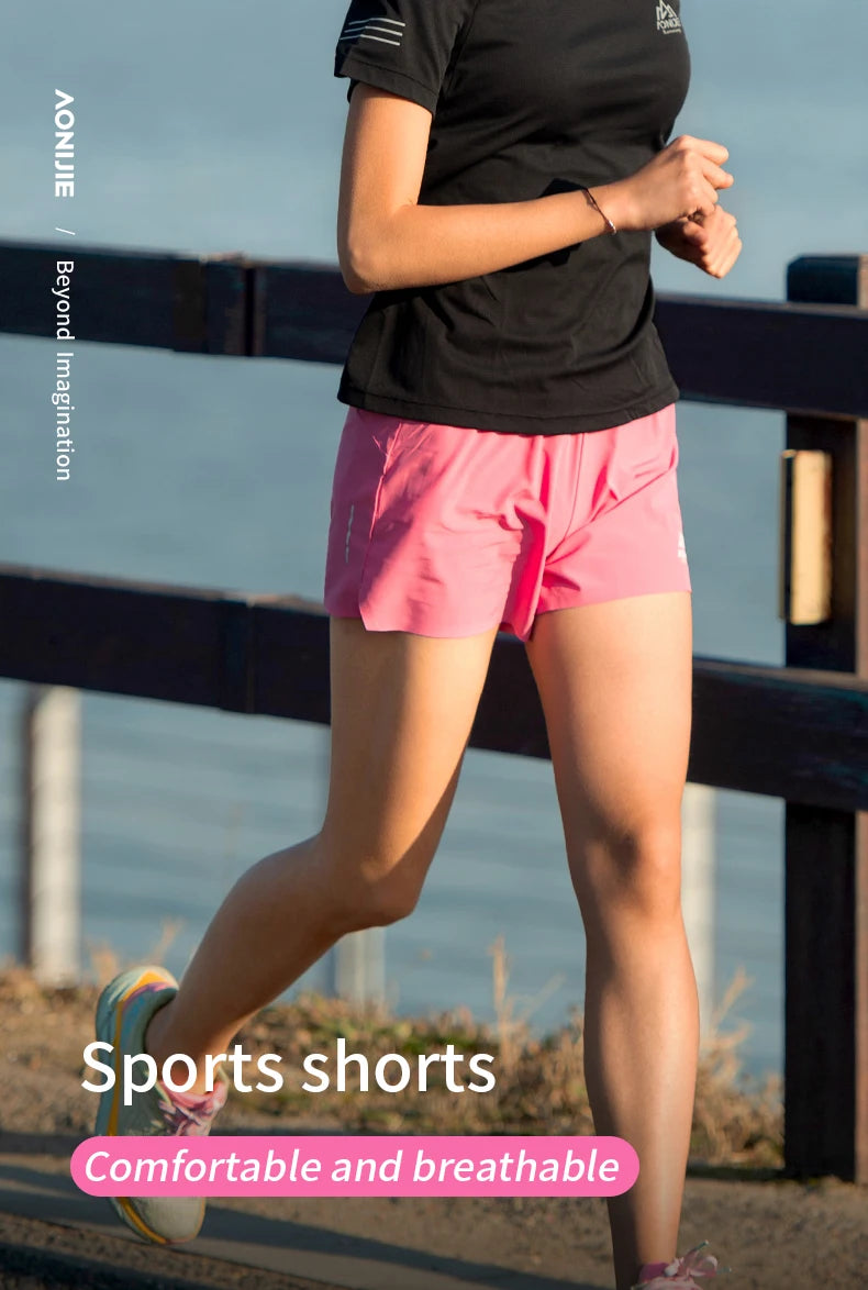 AONIJIE FW6199 Women's Running Shorts with Pockets Lightweight Quick Dry Sports Shorts Gym Workout Athletic Shorts for Women