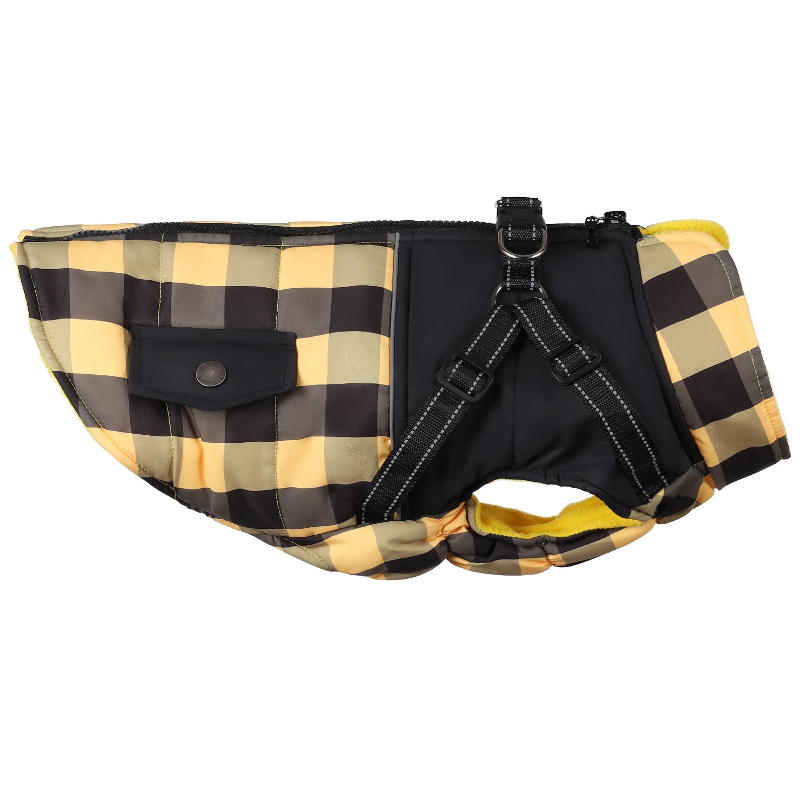 Dog Jacket Accessories: Winter Warm, Reflective, Windproof Harness With Back Zipper / Rungear
