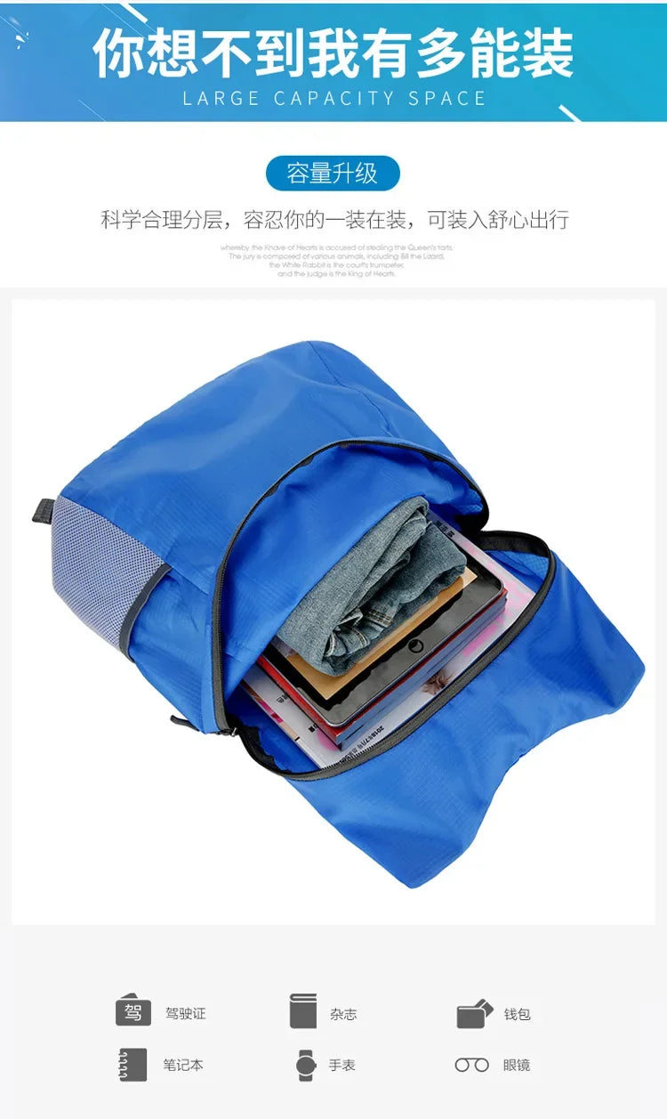 Lightweight Trail Accessories: Unisex Packable, Foldable, Outdoor Backpack for Travel, Hiking / Rungear