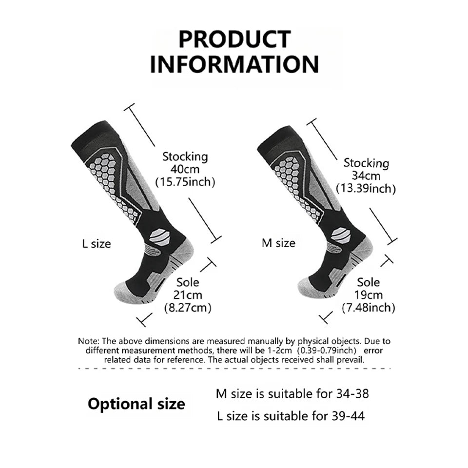 GTUBIKE Unisex Thermal Winter Cotton High Elastic Sports Socks Adult