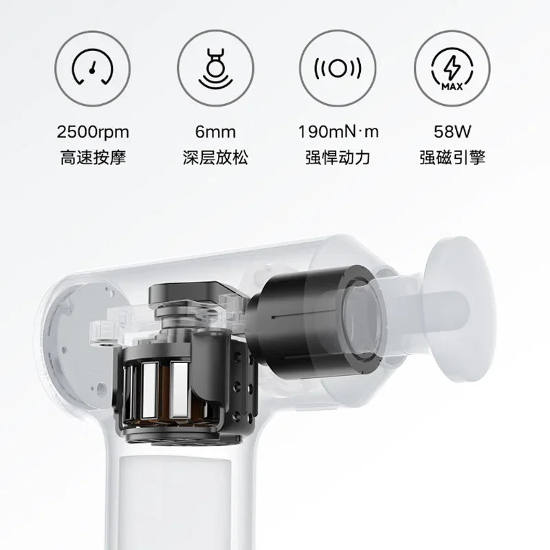 Xiaomi Mijia Mini Fascia Gun 2C Thrust Smart Gear Memory 350g Portable 2500rpm High Speed Pocket Massager