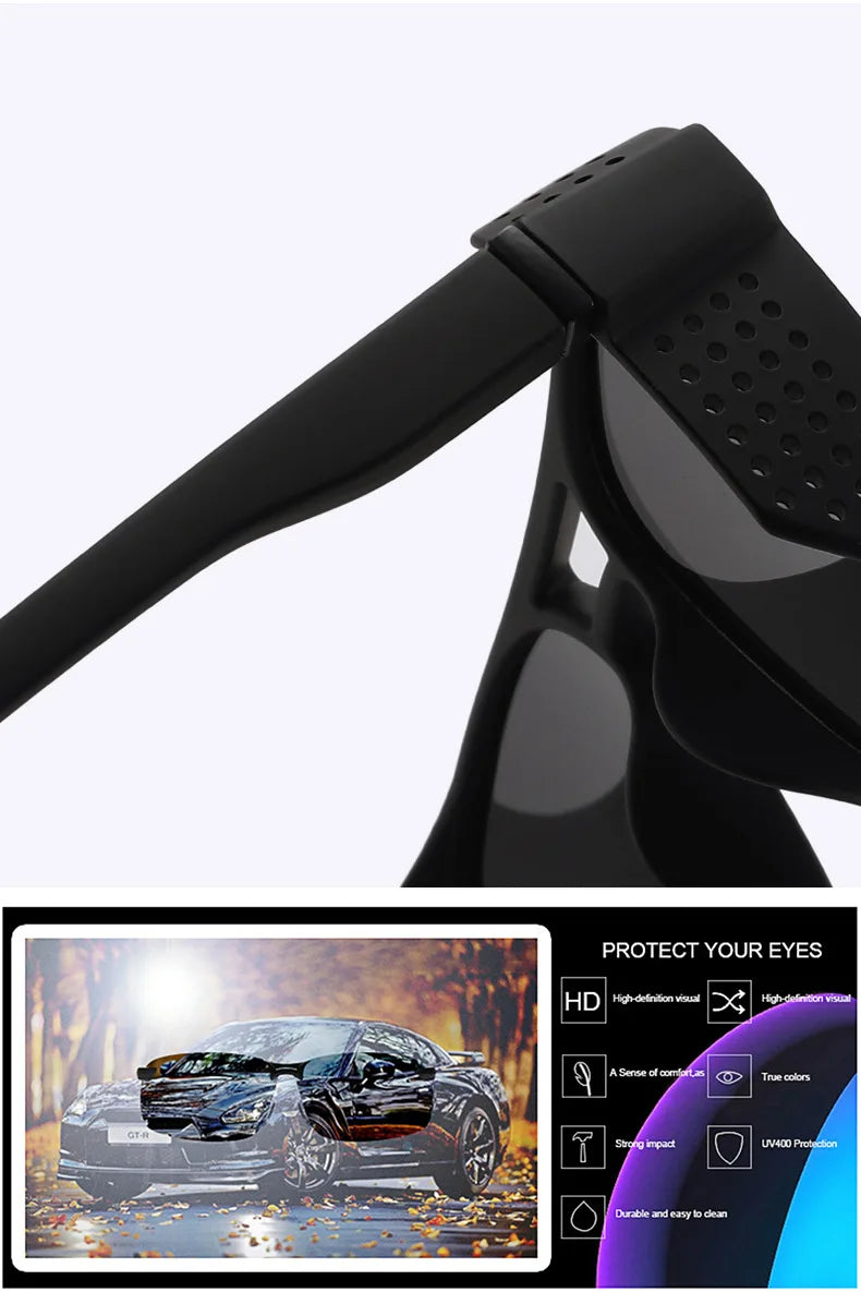 Sunglasses Running Gear: Unisex, Polarized Square Sunglasses for Outdoor Fishing Riding, Running Travel / Rungear