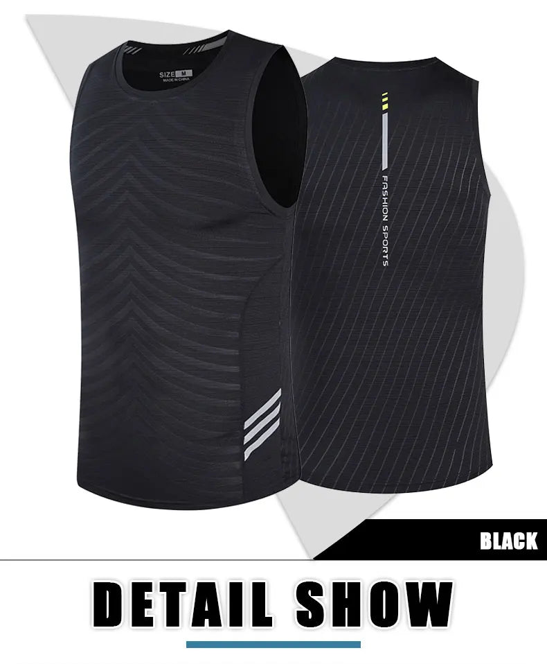 Men's Running Apparel: Marathon Fitness Wear, Undershirt Layer Ice Vest Sports Singlet / Rungear