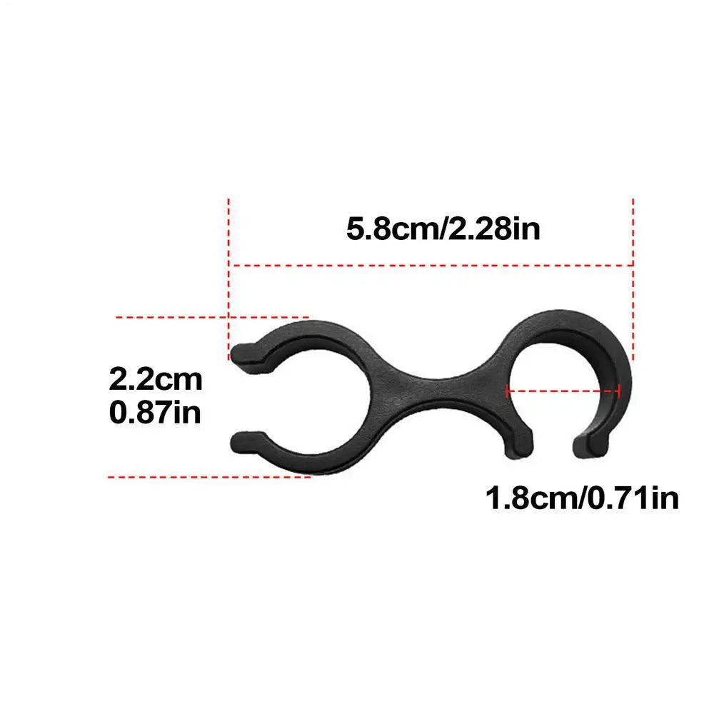 Trail Gear Accessories: 4PC Trekking Pole Clip Storage Organizer, 8 Shape Holder Clamp, Outdoor Hiking Gear / Rungear