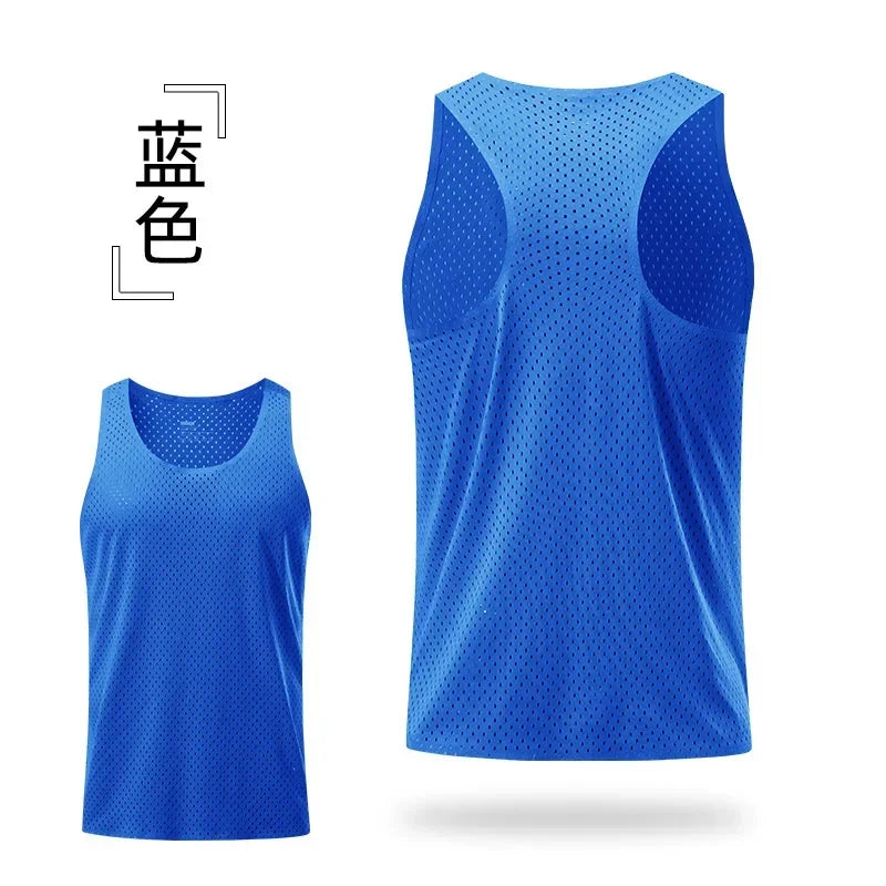 Men's Running Marathon Apparel: Summer, Sleeveless Marathon Long Distance Running, Quick-Dry, Breathable Mesh Sports Top / Rungear