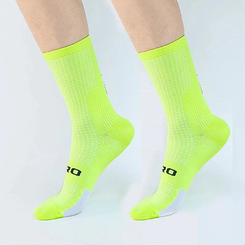 Compression Sock Apparel: 1 PR Men's Knee-High Sports Compression Socks Cycling, Hiking, Running, All Sports / Rungear