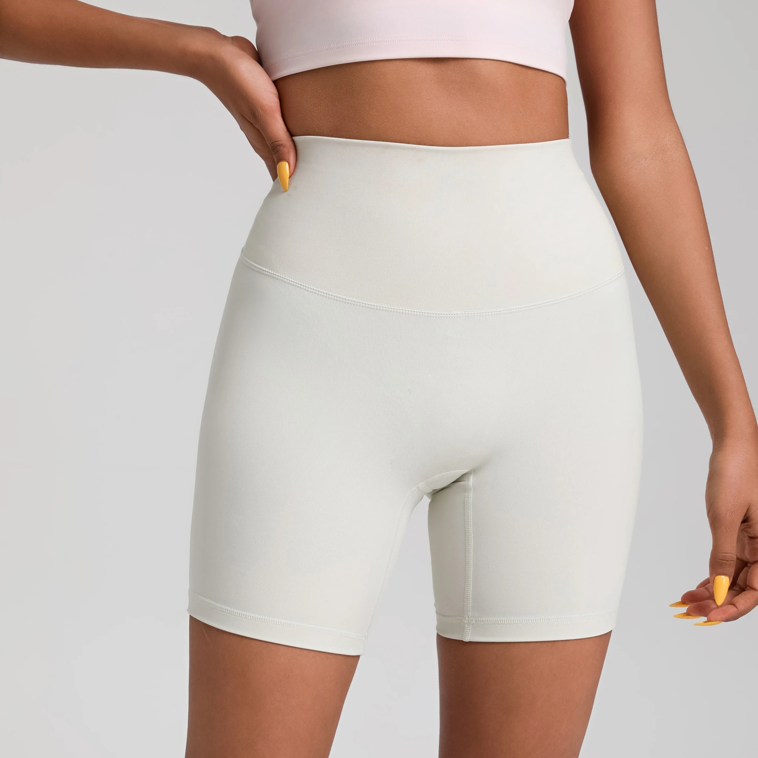 Women's Shorts Apparel: Solid Colour, High Waist, Comprehensive Fitness Sports Training Shorts with  Internal Pocket / Rungear