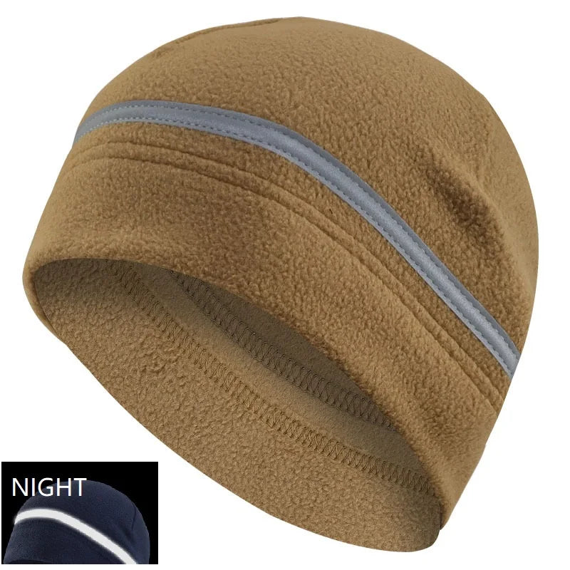 Reflective Hat Gear: High Visibility Safety Beanie, Reflective Knit, Ribbed Warm Winter Hats for Night Running, Hiking, Cycling / Rungear