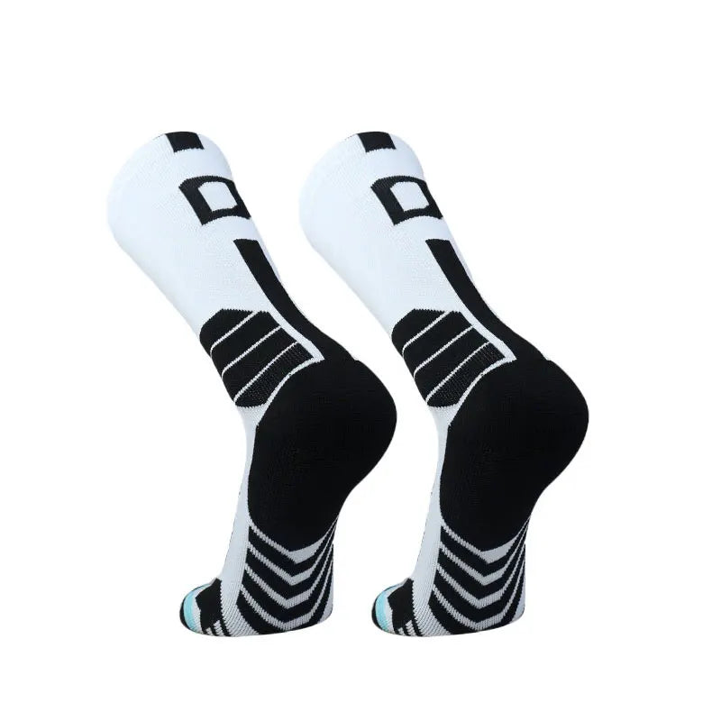 Running Compression Gear: Unisex, High Quality, Towel Bottom, Compression Sports Socks With Number Print / Rungear