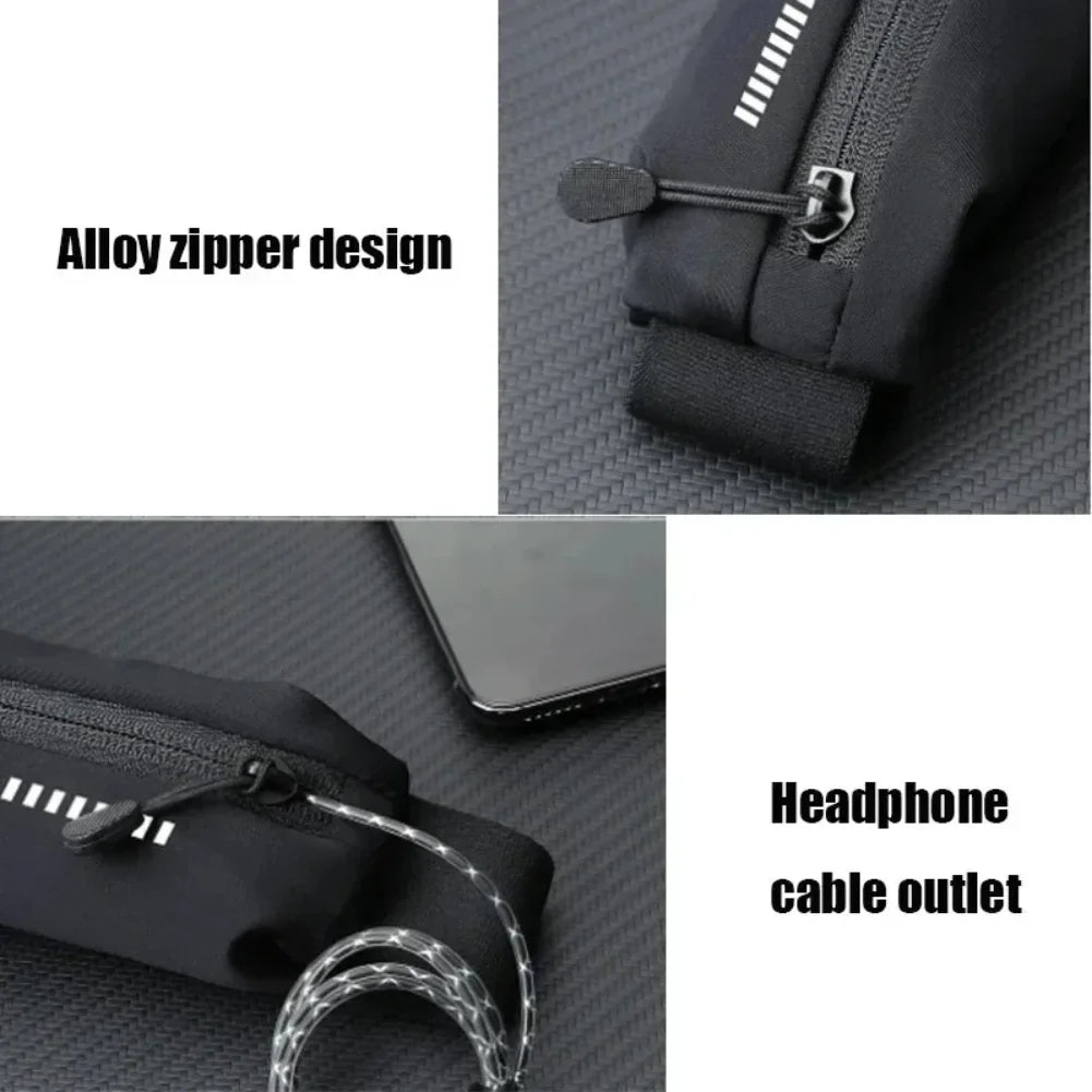 Running Belt Accessories: Waterproof, Adjustable, Reflective Running Waist Belt Pouch for Jogging, Hiking, Travel / Rungear