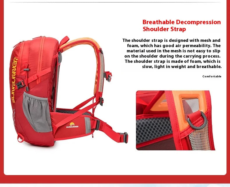 Trail Gear Accessories: 35L Large Capacity Lightweight Hiking Travel Backpack Bag For Outdoors / Rungear