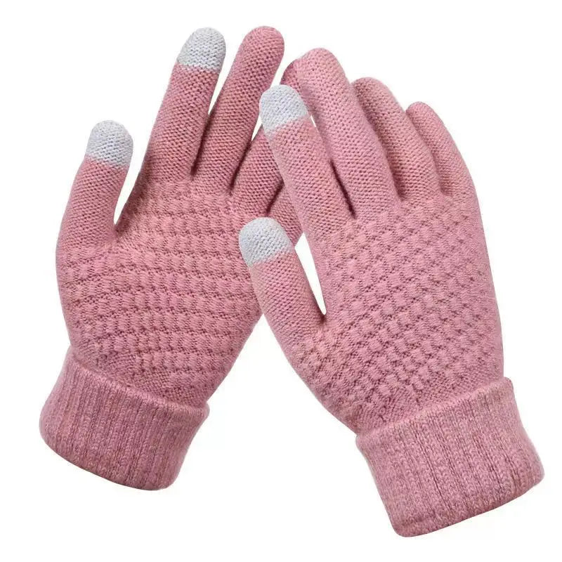 Safety Gear Accessories: WRELS Unisex, Classic Knit, Full Finger Stretch, Warm Winter Touch Screen Gloves for Running, Hiking, Outdoor Sports / Rungear