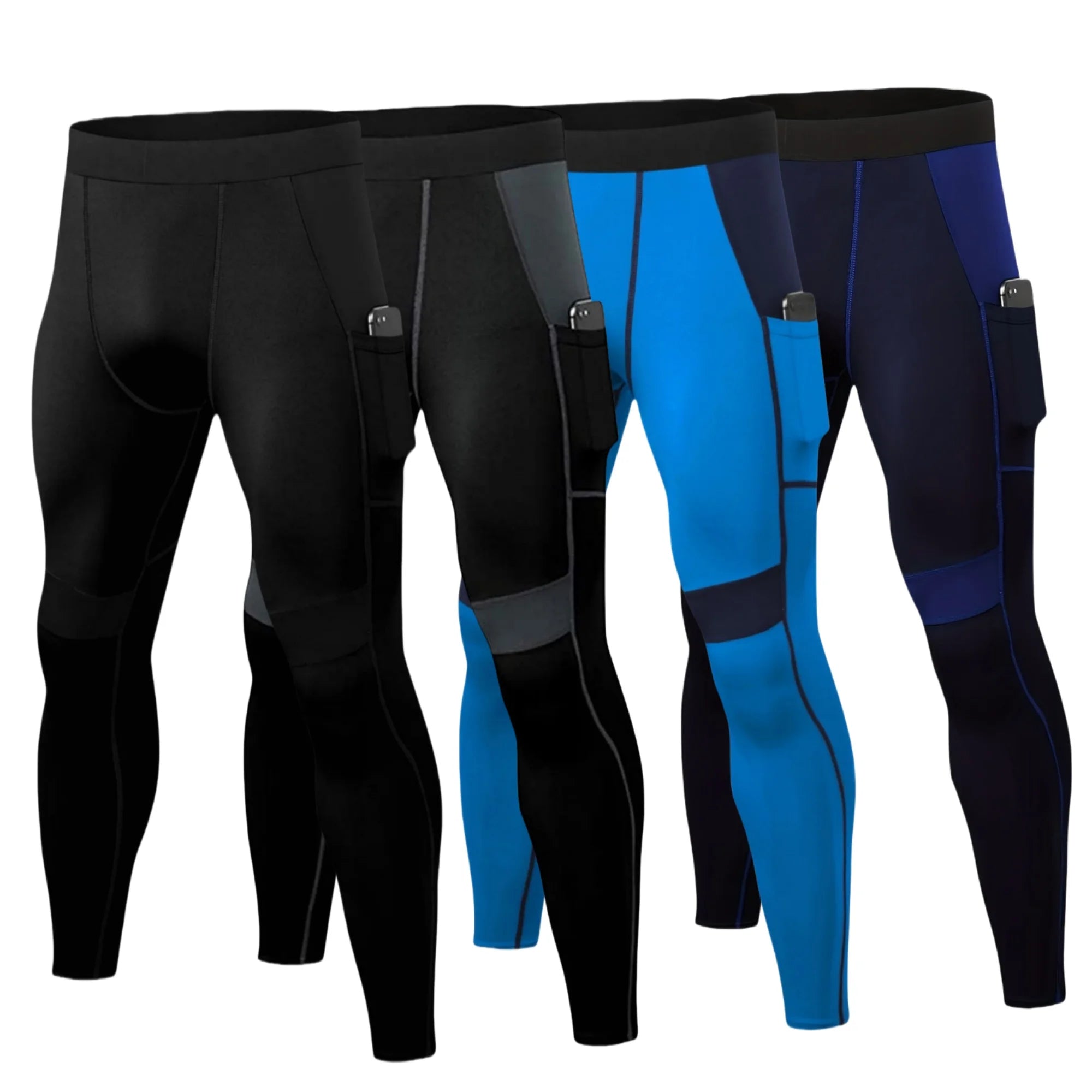 Men's Compression Apparel: Cool, Dry Athletic Base Layer, Compression Workout Pants With Pockets / Rungear