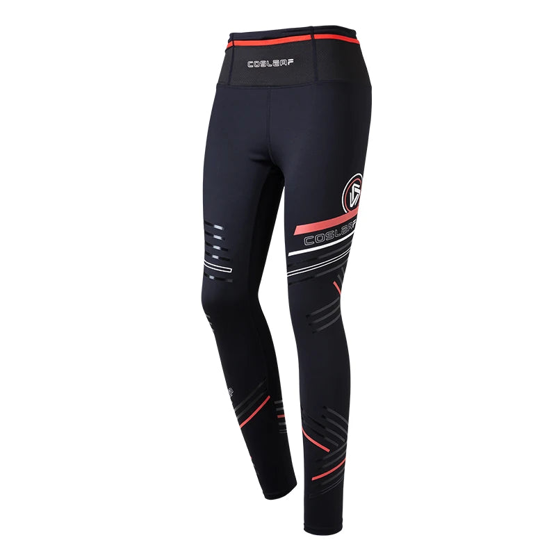 Women's Compression Apparel: Printed High Waisted Workout Pants With Pockets / Rungear