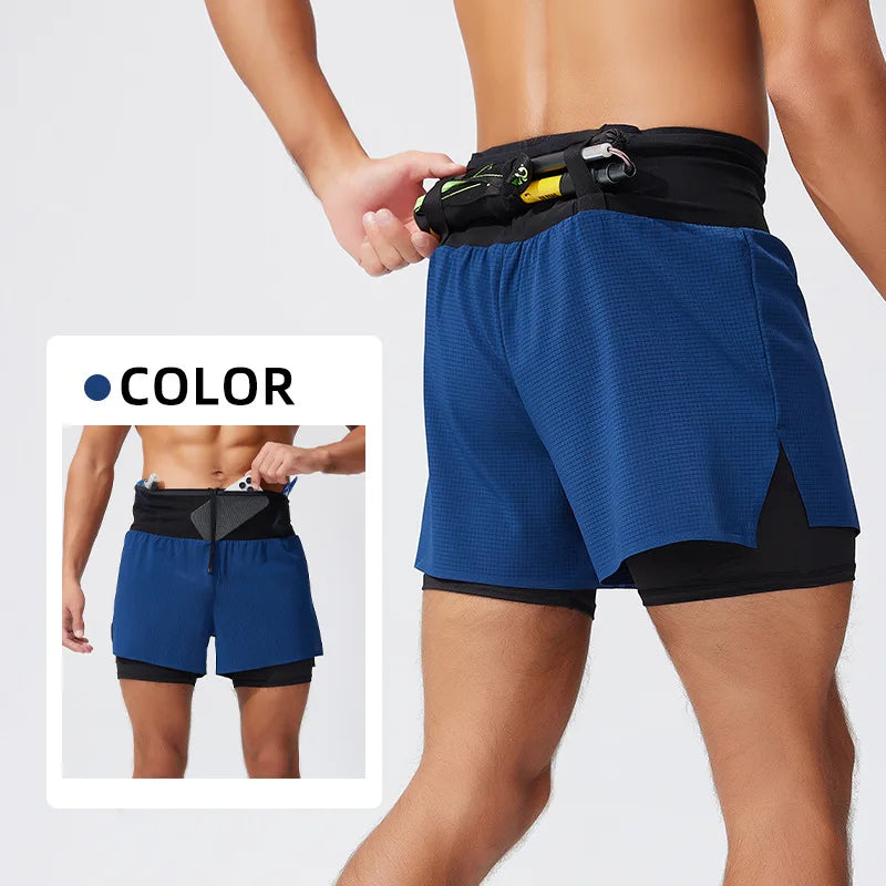 Men's Activewear Shorts: Summer Double Layer, Quick Dry, Breathable Running Sports Shorts / Rungear