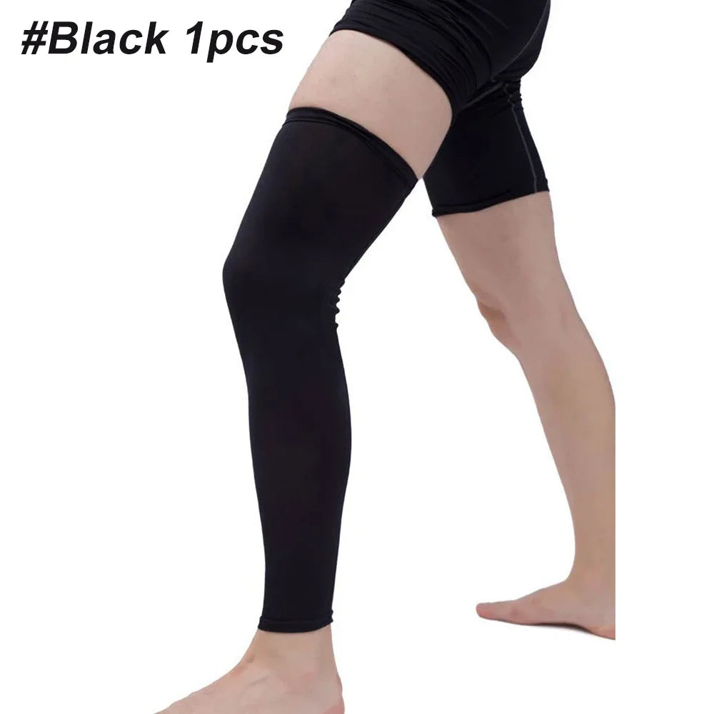 Running Compression Apparel: 1PC Full Length, Unisex, Compression Sports Leg Sleeve for Thigh, Knee, Calf / Rungear