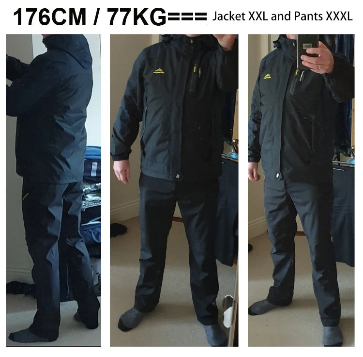 Men's Running And Trail Gear Apparel: Thermal, Waterproof, Windproof, Hooded Jacket and Pants Sets / Rungear