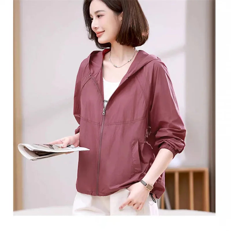 Women's Lightweight Jackets: Thin, Breathable, Sun-Protective Summer Sports Outwear Jacket / Rungear