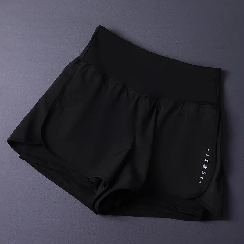 Women's Quick Dry Shorts: Lightweight, Breathable, Split Side 2 in 1 Fitness Shorts with Pockets / Rungear