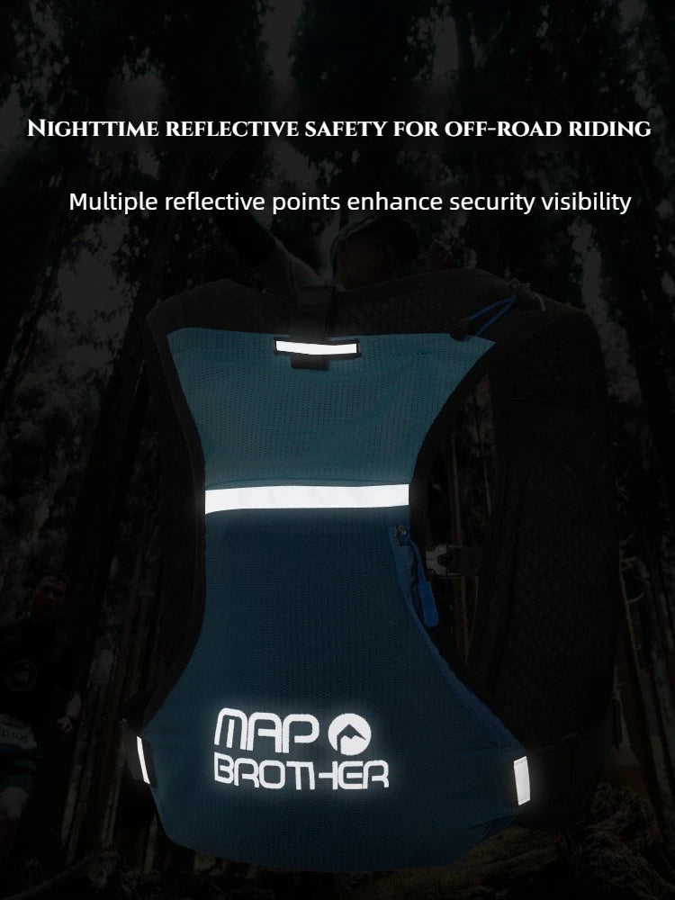 Marathon Vest Gear: MAP BROTHER B109 Breathable, Lightweight, Trail Running, Marathon Hydration Vest Backpack / Rungear