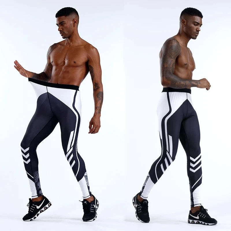 Men's Compression Apparel: Casual Compression Workout Sports Leggings Pants / Rungear