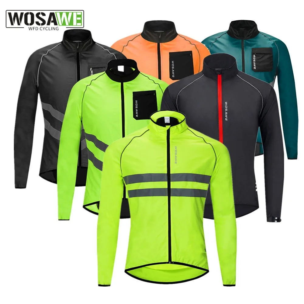 Men's Running Apparel: WOSAWE Ultralight Reflective Windproof Water Resistant Windbreaker / Rungear