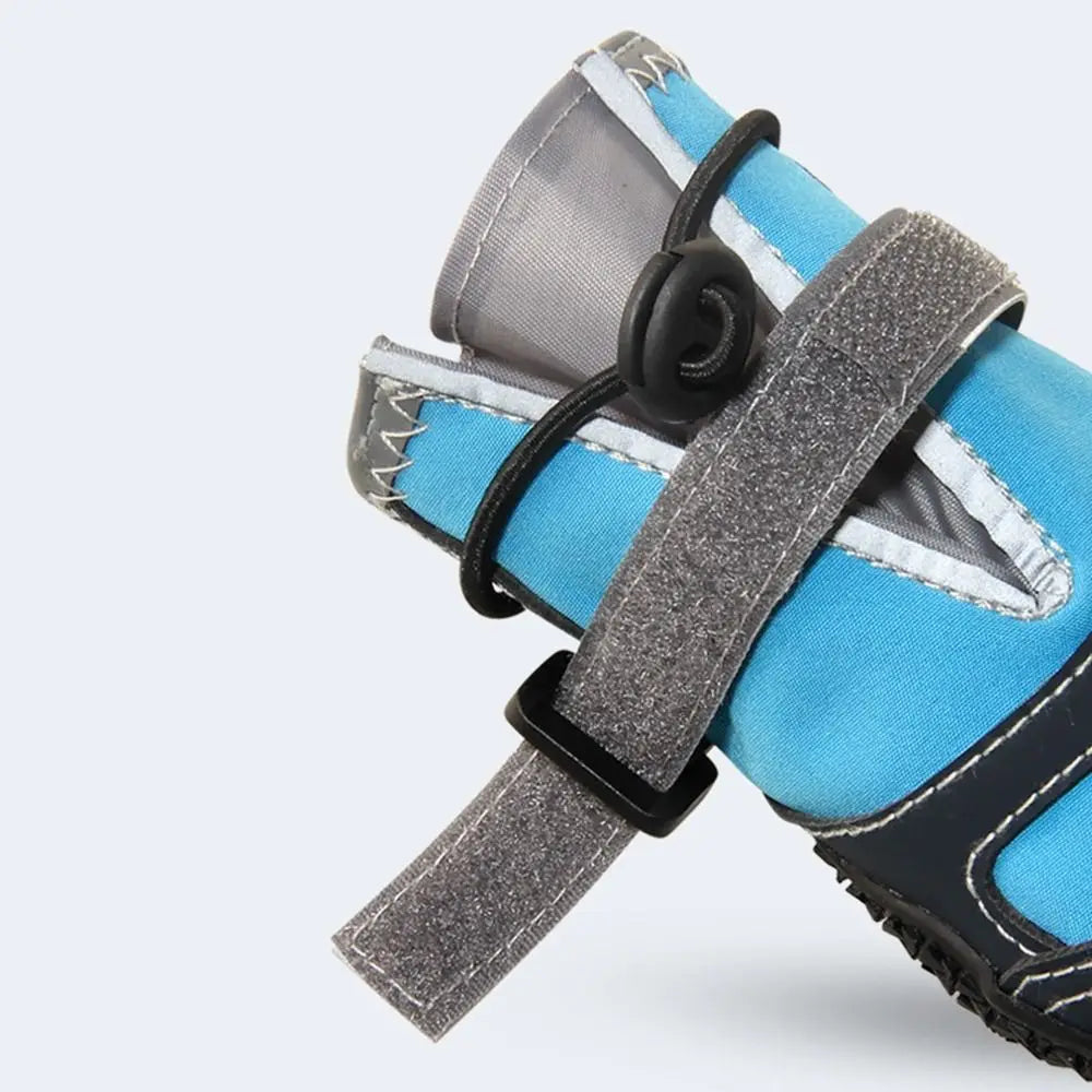 Dog Boots Accessories: 4 Pc Waterproof, Breathable, Anti-Slip, Comfortable Dog Boots With Adjustable Strap / Rungear