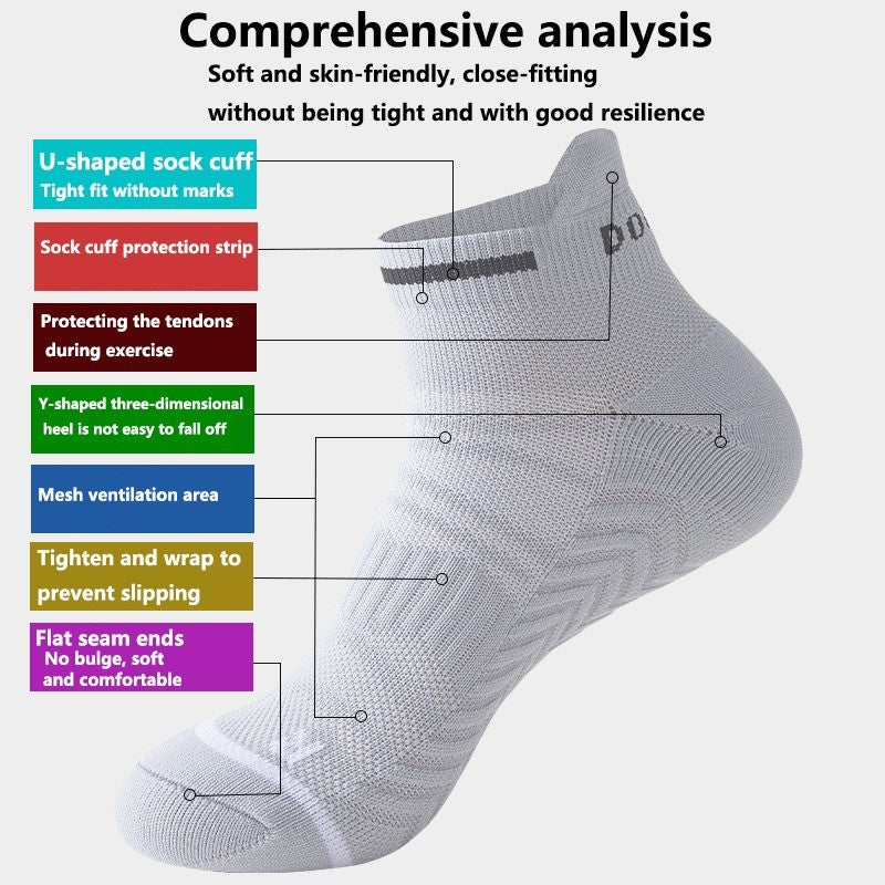 Running Apparel: Unisex, Thickened, Quick-Dry, Marathon Running Towel Bottom Sports Socks / Rungear